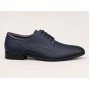 Pantofi Derby bărbați bleumarin din piele naturală perforată 346ABLM